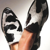 Becca | Cow Print Slip-Ons