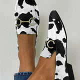 Hazel | Printed Loafer With Buckle