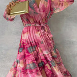 Felicity - Elegant Floral Swing Maxi Dress