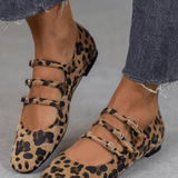 Charlotte | Leopard Buckle Flats