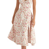 Oakley - Elegant French Style Belted Strap Dress