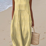 Soraya - Lightweight Sleeveless Cotton Dress with Pockets