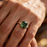 Elegant Ring with Square Emerald