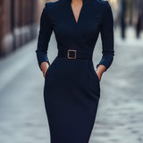 Eva | Graceful Waist Midi Dress