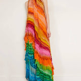 Velia - Flowy Ankle-Length Chiffon Dress