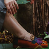 Hallie | Loafer With Fringes And Animal Print