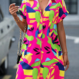 Millie - Effortlessly Chic Printed Shirt Dress