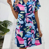 Millie - Effortlessly Chic Printed Shirt Dress