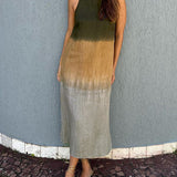 Briar - Casual Cotton Linen Side Split Long Dress