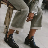 Brenda | Pointed Studded Ankle Boot