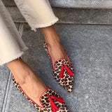 Daphne | Pointed Loafer With Red Tassels