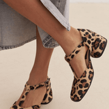 Gianna | Leopard T-Strap Block Heels