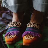 Hallie | Loafer With Fringes And Animal Print