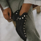 Brenda | Pointed Studded Ankle Boot