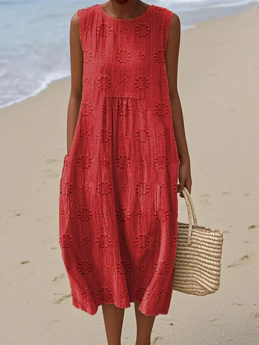 Soraya - Lightweight Sleeveless Cotton Dress with Pockets