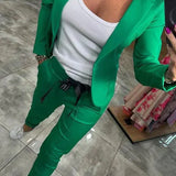 Oriane | Chic Two-Piece Blazer & Jogger Set