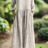 Dabria - Casual Classic Striped Dress