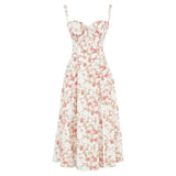 Oakley - Elegant French Style Belted Strap Dress