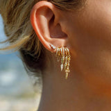 Layered Charm Huggie Earrings Set