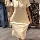 Parker - Casual Letter Print Hooded Pullover Dress