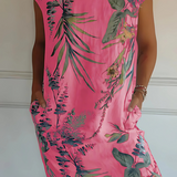 Iris - Casual Loose-Fit Knee-Length Printed Dress