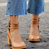Ariana |  Triple Buckle Heels