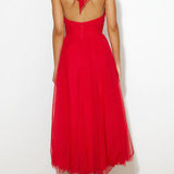 Pearlina - Sleek Mesh High Neck Dress