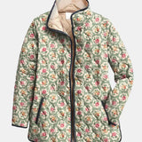 Koralei | Vintage Floral Art Print Quilted Jacket