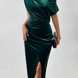 Marilyn - Timeless Velvet Relaxed Midi Dress