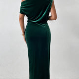 Marilyn - Timeless Velvet Relaxed Midi Dress