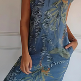 Iris - Casual Loose-Fit Knee-Length Printed Dress