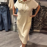 Parker - Casual Letter Print Hooded Pullover Dress