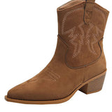 Ellie | Pointed Western Ankle Boot