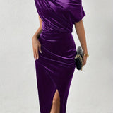 Marilyn - Timeless Velvet Relaxed Midi Dress