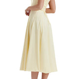 Oakley - Elegant French Style Belted Strap Dress