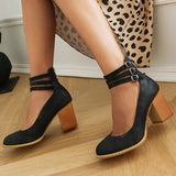 Ariana |  Triple Buckle Heels