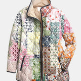 Melorae | Casual Floral Print Quilted Jacket