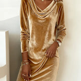 Frosina - Loose Fitting Velvet Dress