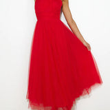 Pearlina - Sleek Mesh High Neck Dress