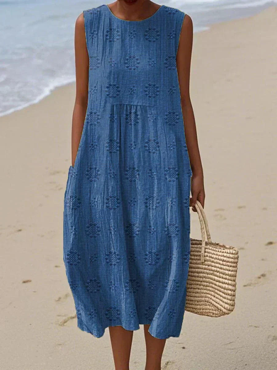 Soraya - Lightweight Sleeveless Cotton Dress with Pockets