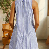 Felicia - Sleeveless Striped Pocket Dress