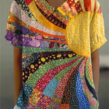 Lila | Sunburst Patchwork Shirt