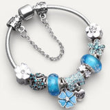 Vintage Blue and Silver Bracelets