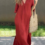 Alexa - Chic V-Neck Summer Maxi Dress