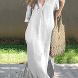 Alexa - Chic V-Neck Summer Maxi Dress