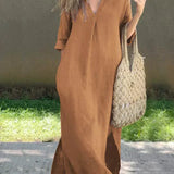Alexa - Chic V-Neck Summer Maxi Dress