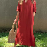 Alexa - Chic V-Neck Summer Maxi Dress