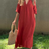 Alexa - Chic V-Neck Summer Maxi Dress
