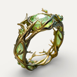 Natural Green Opal Ring
