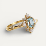 Vintage Ring with Sky Blue Pearl